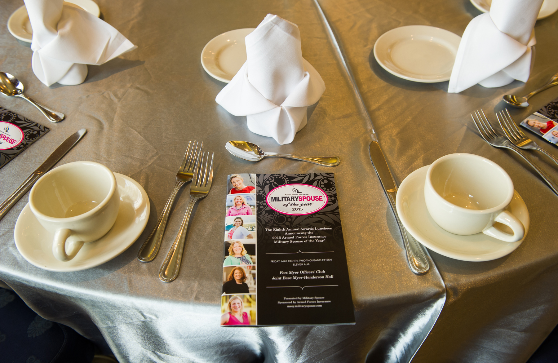 AFI Military Spouse of the Year 2015 Table Setting