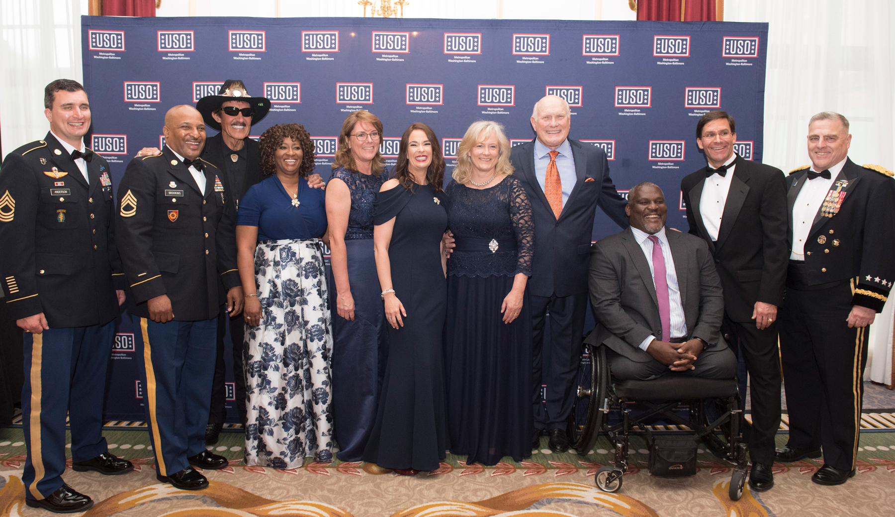 AFI Branch Spouse Winners with Richard Petty, Terry Bradshaw, Mrs. Hollyanne Milley and Gen. Mark Milley Chief of Staff, U.S. Army.